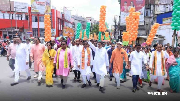 Ahead of the Tristar Panchayat elections, submission of nominations, crowds at BJP rallies